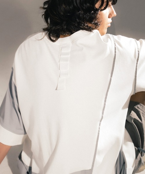 Maison ULA（メゾンウラ）の「【Maison ULA】ポケットコンビネーションTシャツ（Tシャツ/カットソー・メンズ・ブラック/オフホワイト・1/2）」の7枚目の写真