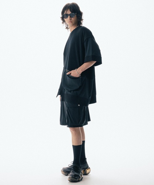 Maison ULA（メゾンウラ）の「【Maison ULA】ポケットコンビネーションTシャツ（Tシャツ/カットソー・メンズ・ブラック/オフホワイト・1/2）」の15枚目の写真