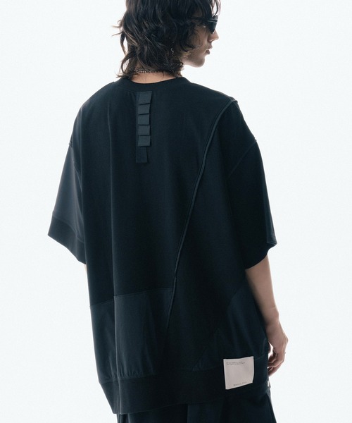 Maison ULA（メゾンウラ）の「【Maison ULA】ポケットコンビネーションTシャツ（Tシャツ/カットソー・メンズ・ブラック/オフホワイト・1/2）」の10枚目の写真