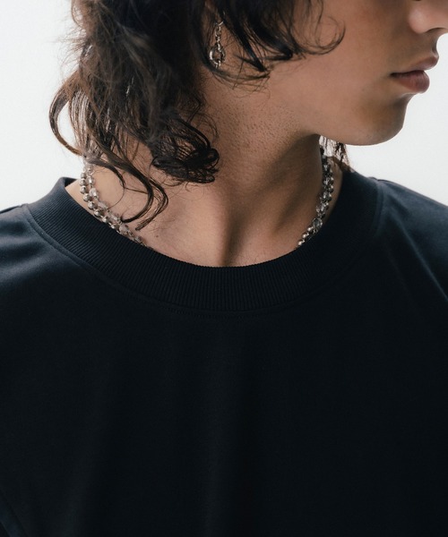 Maison ULA（メゾンウラ）の「【Maison ULA】ポケットコンビネーションTシャツ（Tシャツ/カットソー・メンズ・ブラック/オフホワイト・1/2）」の12枚目の写真