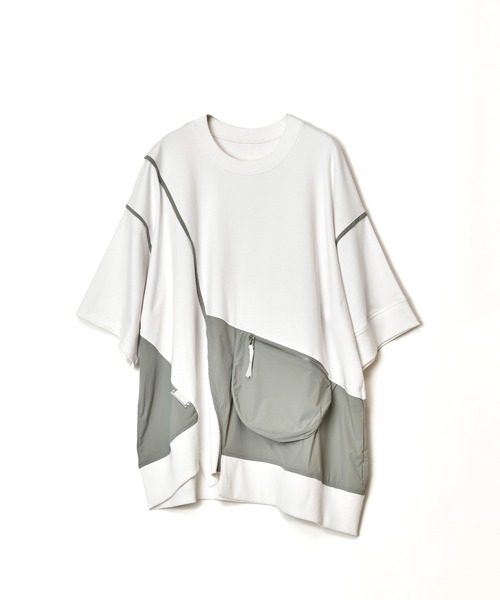 Maison ULA（メゾンウラ）の「【Maison ULA】ポケットコンビネーションTシャツ（Tシャツ/カットソー・メンズ・ブラック/オフホワイト・1/2）」の19枚目の写真