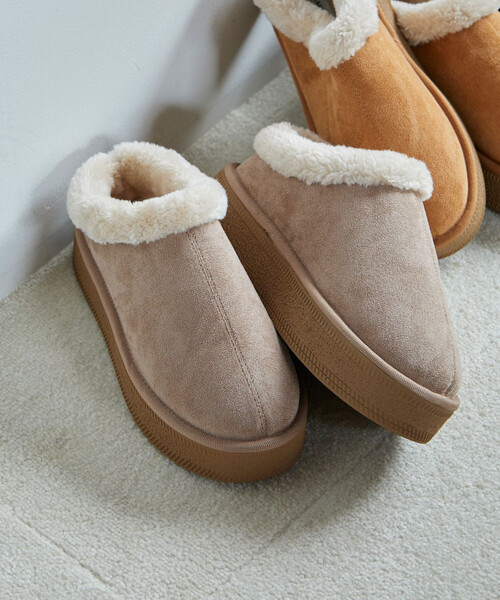 FREAK'S STORE（フリークスストア）の「限定展開 エコファーミュール/フェイクムートンシューズ（スリッポン・レディース・ブラック/チャコールグレー/ライトブラウン/ベージュ・36/37/38）」の15枚目の写真
