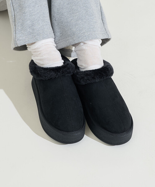 FREAK'S STORE（フリークスストア）の「限定展開 エコファーミュール/フェイクムートンシューズ（スリッポン・レディース・ブラック/チャコールグレー/ライトブラウン/ベージュ・36/37/38）」の16枚目の写真