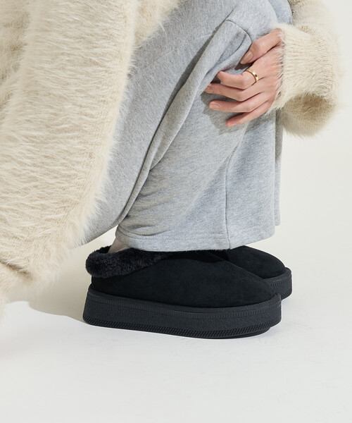 FREAK'S STORE（フリークスストア）の「限定展開 エコファーミュール/フェイクムートンシューズ（スリッポン・レディース・ブラック/チャコールグレー/ライトブラウン/ベージュ・36/37/38）」の17枚目の写真