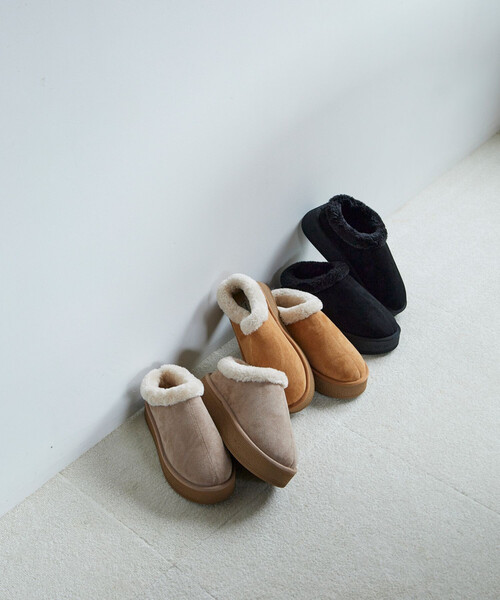 FREAK'S STORE（フリークスストア）の「限定展開 エコファーミュール/フェイクムートンシューズ（スリッポン・レディース・ブラック/チャコールグレー/ライトブラウン/ベージュ・36/37/38）」の20枚目の写真