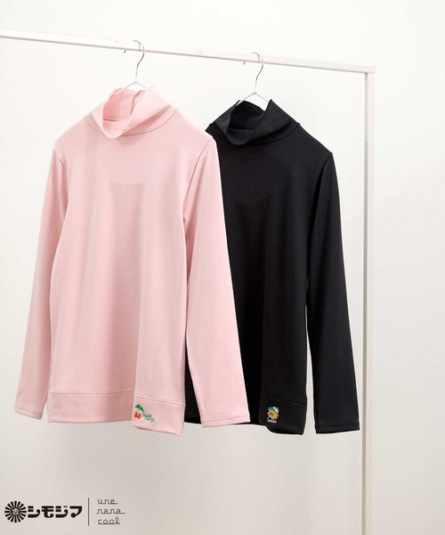 une nana cool（ウンナナクール）の「MADE WITH シモジマ 裏起毛　あったかタートルネック（インナーウェア/肌着・レディース・ブラック/ピンク・L/M）」の3枚目の写真