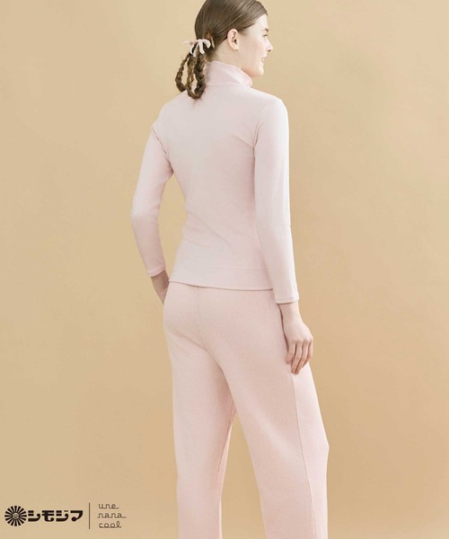 une nana cool（ウンナナクール）の「MADE WITH シモジマ 裏起毛　あったかタートルネック（インナーウェア/肌着・レディース・ブラック/ピンク・L/M）」の12枚目の写真