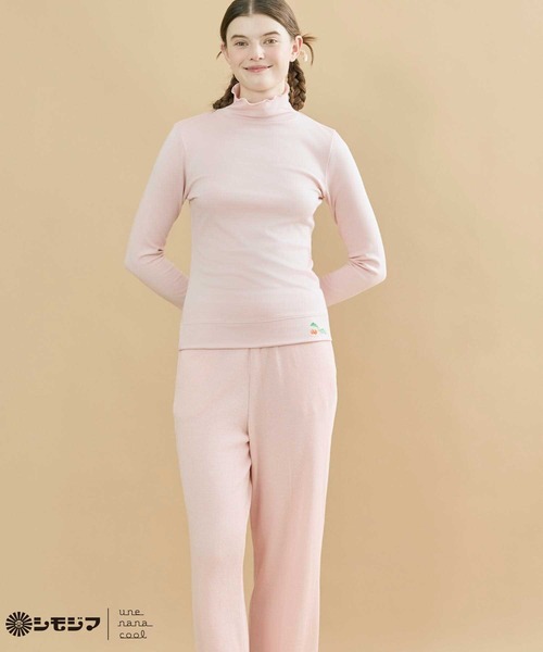 une nana cool（ウンナナクール）の「MADE WITH シモジマ 裏起毛　あったかタートルネック（インナーウェア/肌着・レディース・ブラック/ピンク・L/M）」の11枚目の写真