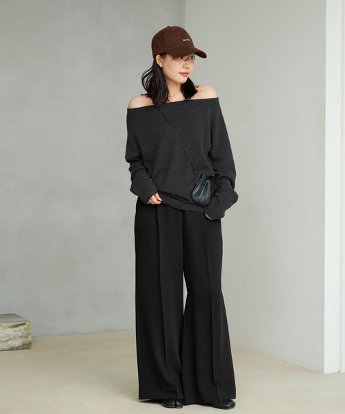 plage プラージュ Off shoulder slit ニット Off shoulder slit ニット（ニット/セーター）｜Plage（プラージュ）の