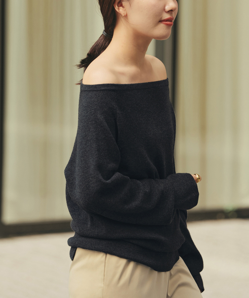 plage（プラージュ）の「Off shoulder slit ニット（ニット/セーター
