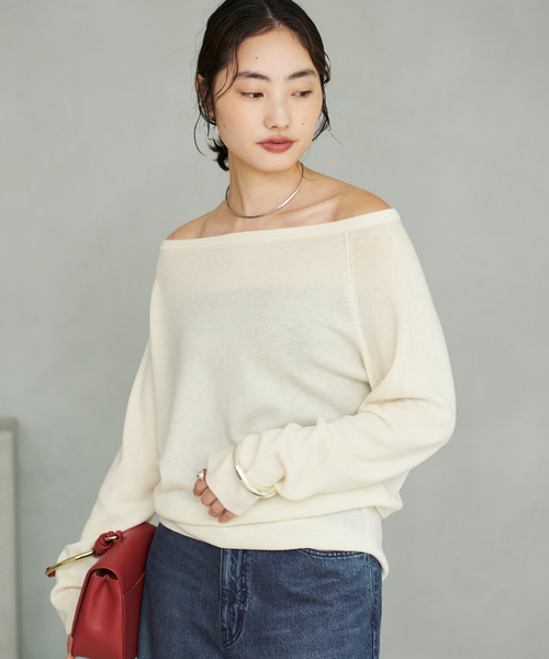 plage(プラージュ)の「Off shoulder slit ニット(ニット/セーター plage(プラージュ)の「Off shoulder slit ニット(ニット/セーター