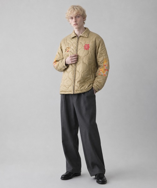 HOUSTON(ヒューストン)の「HOUSTON / NYLON VIETNAM JACKET TIGER/MAP/ 51511 / 51512(スカジャン・メンズ・グリーン系その他/ブラック系その他/ブラック/オリーブ・X-LARGE/LARGE)」の4枚目の写真
