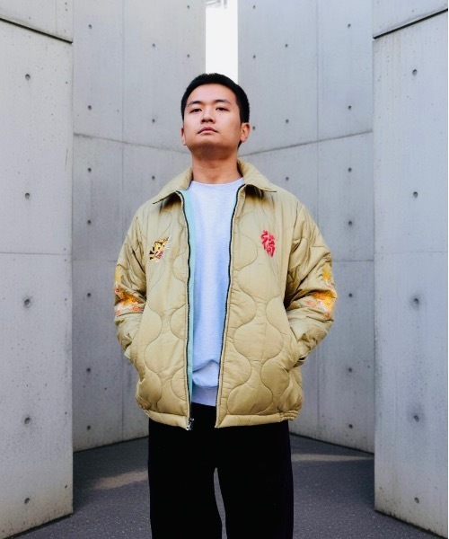 HOUSTON(ヒューストン)の「HOUSTON / NYLON VIETNAM JACKET TIGER/MAP/ 51511 / 51512(スカジャン・メンズ・グリーン系その他/ブラック系その他/ブラック/オリーブ・X-LARGE/LARGE)」の8枚目の写真