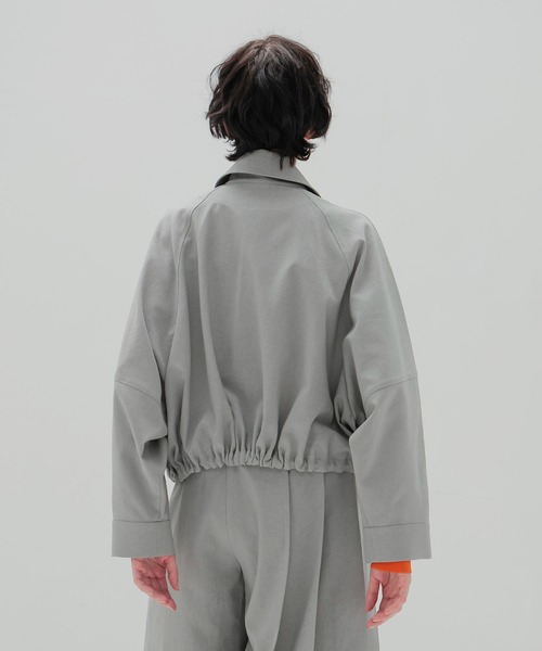 DRESSLAVE（ドレスレイブ）の「dry touch raglansleeve blouson(ドライタッチラグランスリーブブルゾン)（ブルゾン・レディース・チャコールグレー/グレー・38）」の4枚目の写真