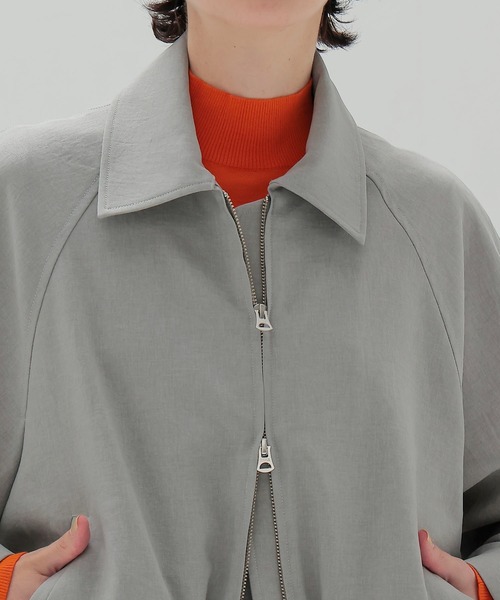 DRESSLAVE（ドレスレイブ）の「dry touch raglansleeve blouson(ドライタッチラグランスリーブブルゾン)（ブルゾン・レディース・チャコールグレー/グレー・38）」の5枚目の写真
