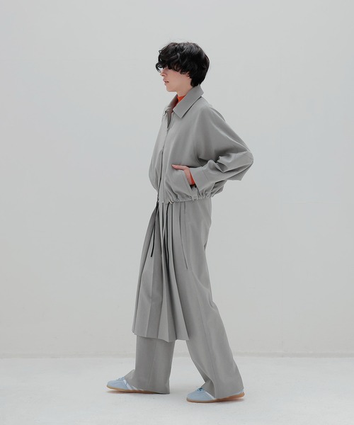 DRESSLAVE（ドレスレイブ）の「dry touch raglansleeve blouson(ドライタッチラグランスリーブブルゾン)（ブルゾン・レディース・チャコールグレー/グレー・38）」の9枚目の写真