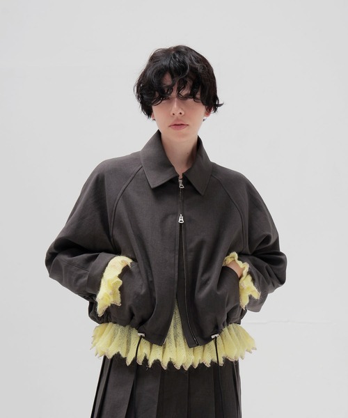 DRESSLAVE（ドレスレイブ）の「dry touch raglansleeve blouson(ドライタッチラグランスリーブブルゾン)（ブルゾン・レディース・チャコールグレー/グレー・38）」の11枚目の写真