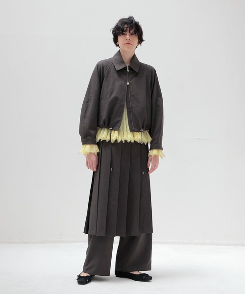 DRESSLAVE（ドレスレイブ）の「dry touch raglansleeve blouson(ドライタッチラグランスリーブブルゾン)（ブルゾン・レディース・チャコールグレー/グレー・38）」の13枚目の写真