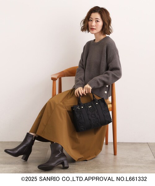 grove（グローブ）の「【ハローキティ】Lee別注リボンキティキルトスクエアトート（トートバッグ・レディース・ブラック/ベージュ系その他7・00）」の3枚目の写真