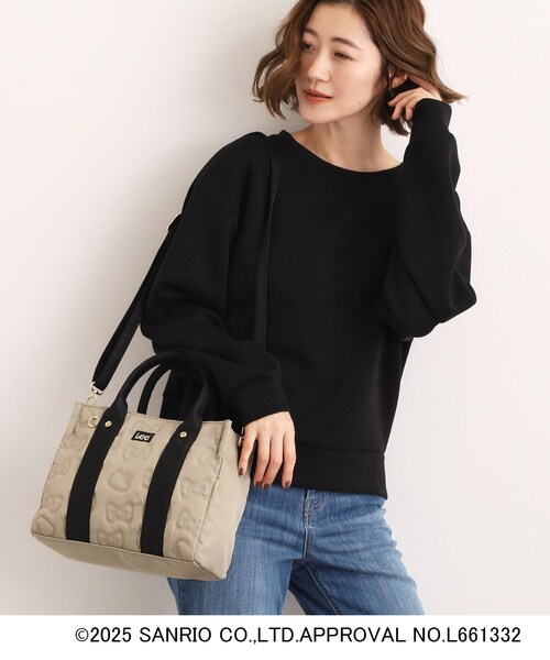 grove（グローブ）の「【ハローキティ】Lee別注リボンキティキルトスクエアトート（トートバッグ・レディース・ブラック/ベージュ系その他7・00）」の5枚目の写真