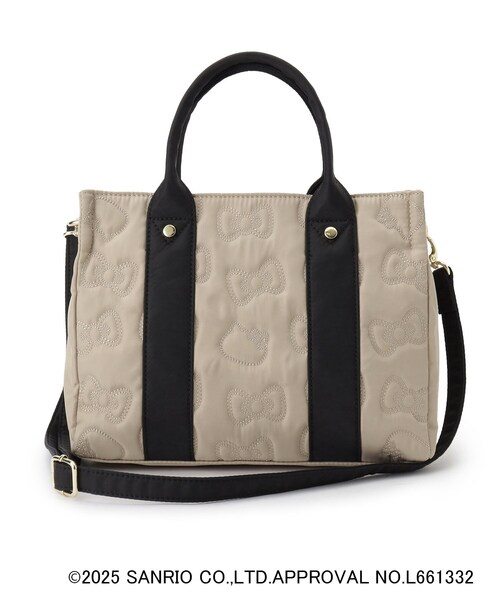 grove（グローブ）の「【ハローキティ】Lee別注リボンキティキルトスクエアトート（トートバッグ・レディース・ブラック/ベージュ系その他7・00）」の11枚目の写真