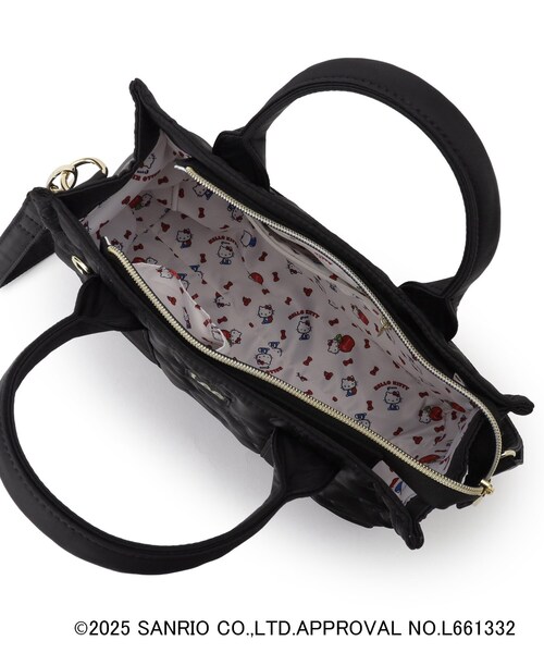 grove（グローブ）の「【ハローキティ】Lee別注リボンキティキルトスクエアトート（トートバッグ・レディース・ブラック/ベージュ系その他7・00）」の16枚目の写真