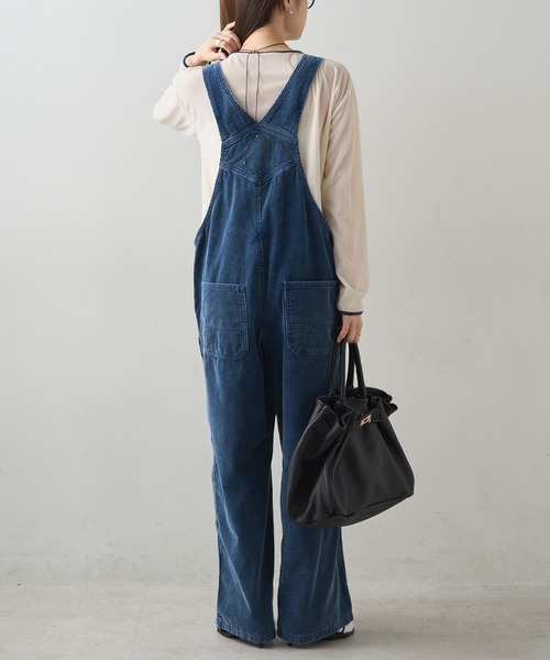 PUAL CE CIN（ピュアルセシン）の「コーデュロイサロペット（サロペット/オーバーオール・レディース・インディゴブルー/ブラウン・FREE）」の7枚目の写真