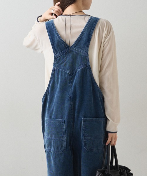 PUAL CE CIN（ピュアルセシン）の「コーデュロイサロペット（サロペット/オーバーオール・レディース・インディゴブルー/ブラウン・FREE）」の10枚目の写真