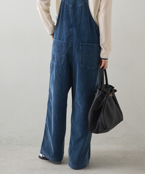 PUAL CE CIN（ピュアルセシン）の「コーデュロイサロペット（サロペット/オーバーオール・レディース・インディゴブルー/ブラウン・FREE）」の9枚目の写真