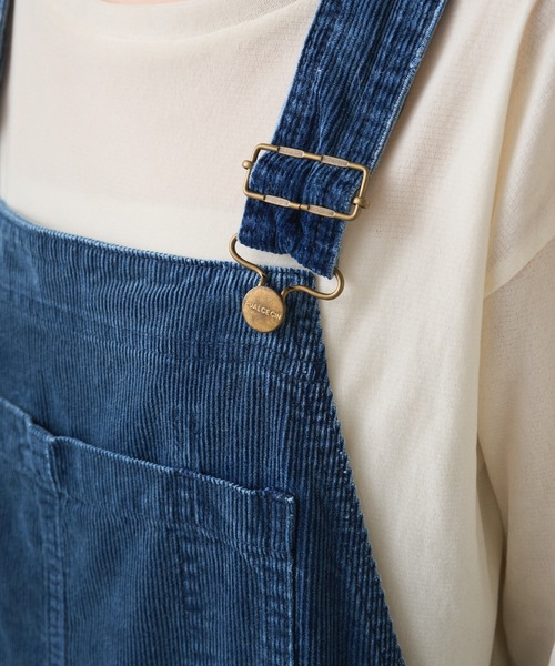 PUAL CE CIN（ピュアルセシン）の「コーデュロイサロペット（サロペット/オーバーオール・レディース・インディゴブルー/ブラウン・FREE）」の20枚目の写真