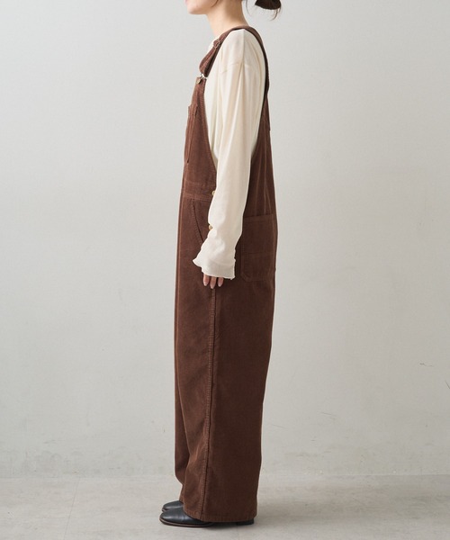 PUAL CE CIN（ピュアルセシン）の「コーデュロイサロペット（サロペット/オーバーオール・レディース・インディゴブルー/ブラウン・FREE）」の14枚目の写真