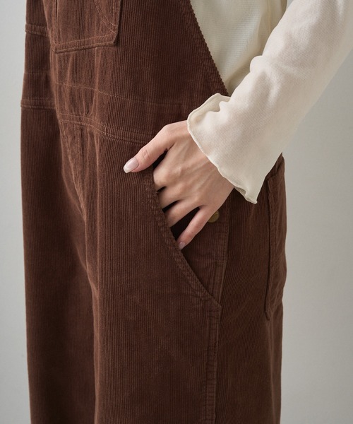 PUAL CE CIN（ピュアルセシン）の「コーデュロイサロペット（サロペット/オーバーオール・レディース・インディゴブルー/ブラウン・FREE）」の15枚目の写真