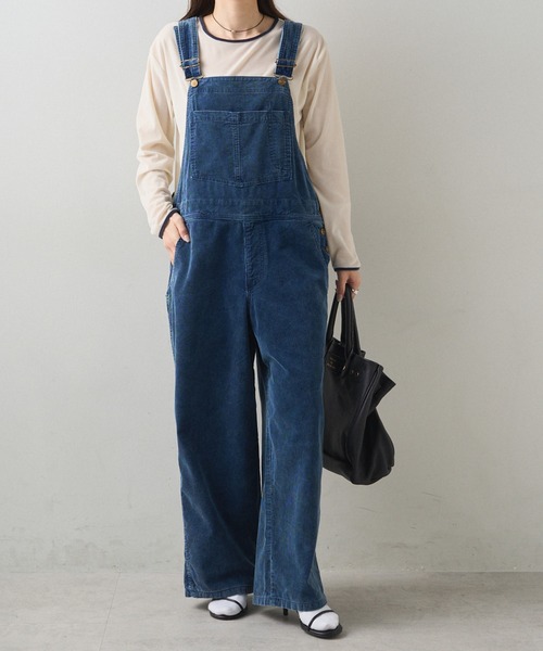 PUAL CE CIN（ピュアルセシン）の「コーデュロイサロペット（サロペット/オーバーオール・レディース・インディゴブルー/ブラウン・FREE）」の21枚目の写真