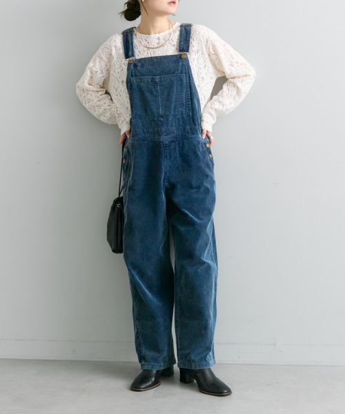 PUAL CE CIN（ピュアルセシン）の「コーデュロイサロペット（サロペット/オーバーオール・レディース・インディゴブルー/ブラウン・FREE）」の22枚目の写真