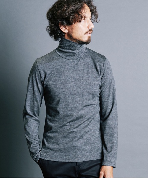 Magine(マージン)の「WOOL JERSEY TURTLE/N L/S:ウールジャージ タートルネック ロングスリーブ(ニット/セーター・メンズ・チャコールグレー/ブラック/ネイビー・44/46/48)」の3枚目の写真