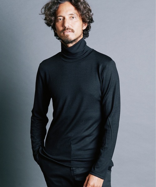 Magine(マージン)の「WOOL JERSEY TURTLE/N L/S:ウールジャージ タートルネック ロングスリーブ(ニット/セーター・メンズ・チャコールグレー/ブラック/ネイビー・44/46/48)」の2枚目の写真
