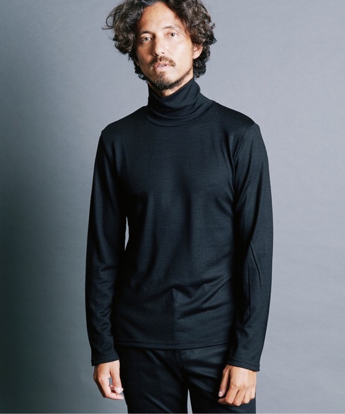 Magine(マージン)の「WOOL JERSEY TURTLE/N L/S:ウールジャージ タートルネック ロングスリーブ(ニット/セーター・メンズ・チャコールグレー/ブラック/ネイビー・44/46/48)」の4枚目の写真