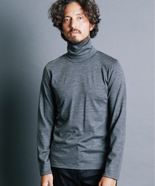 Magine(マージン)の「WOOL JERSEY TURTLE/N L/S:ウールジャージ タートルネック ロングスリーブ(ニット/セーター・メンズ・チャコールグレー/ブラック/ネイビー・44/46/48)」の7枚目の写真