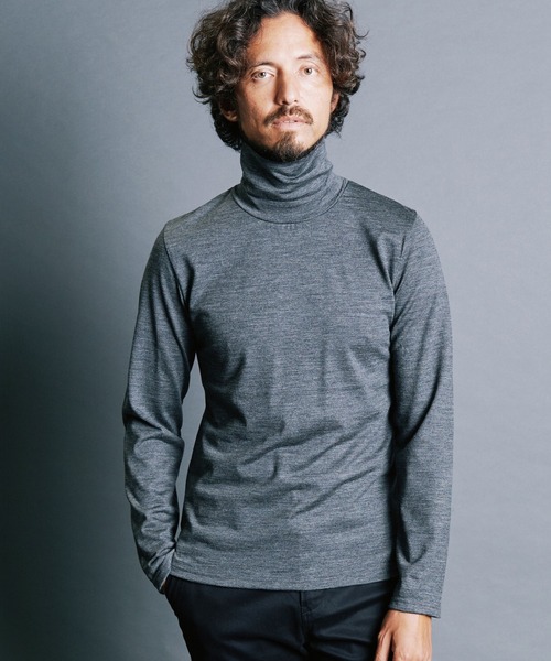 Magine(マージン)の「WOOL JERSEY TURTLE/N L/S:ウールジャージ タートルネック ロングスリーブ(ニット/セーター・メンズ・チャコールグレー/ブラック/ネイビー・44/46/48)」の9枚目の写真