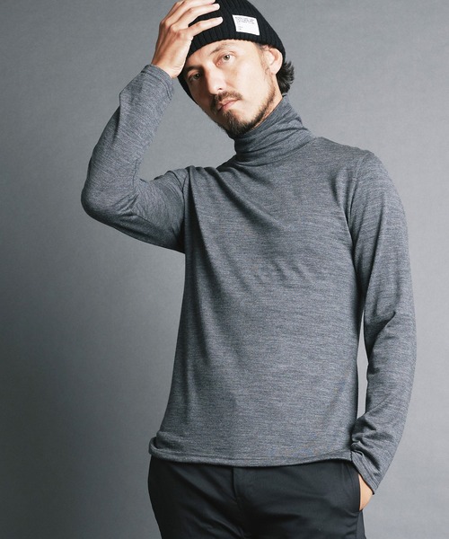 Magine(マージン)の「WOOL JERSEY TURTLE/N L/S:ウールジャージ タートルネック ロングスリーブ(ニット/セーター・メンズ・チャコールグレー/ブラック/ネイビー・44/46/48)」の17枚目の写真
