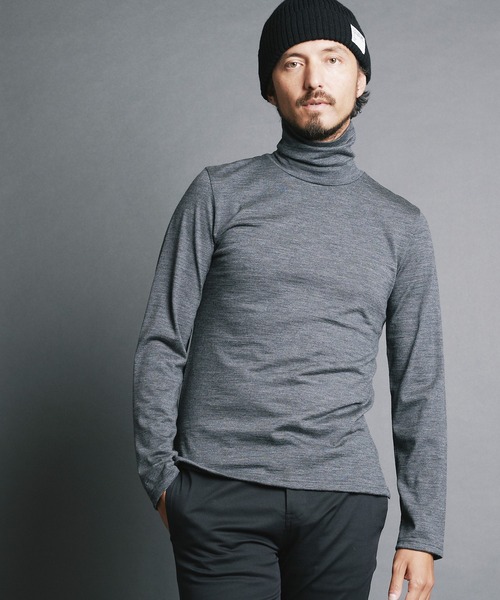 Magine(マージン)の「WOOL JERSEY TURTLE/N L/S:ウールジャージ タートルネック ロングスリーブ(ニット/セーター・メンズ・チャコールグレー/ブラック/ネイビー・44/46/48)」の19枚目の写真