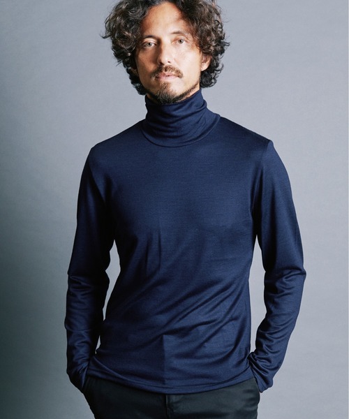 Magine(マージン)の「WOOL JERSEY TURTLE/N L/S:ウールジャージ タートルネック ロングスリーブ(ニット/セーター・メンズ・チャコールグレー/ブラック/ネイビー・44/46/48)」の10枚目の写真