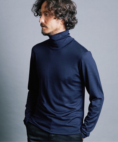 Magine(マージン)の「WOOL JERSEY TURTLE/N L/S:ウールジャージ タートルネック ロングスリーブ(ニット/セーター・メンズ・チャコールグレー/ブラック/ネイビー・44/46/48)」の11枚目の写真