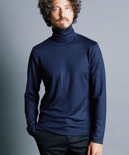 Magine(マージン)の「WOOL JERSEY TURTLE/N L/S:ウールジャージ タートルネック ロングスリーブ(ニット/セーター・メンズ・チャコールグレー/ブラック/ネイビー・44/46/48)」の12枚目の写真