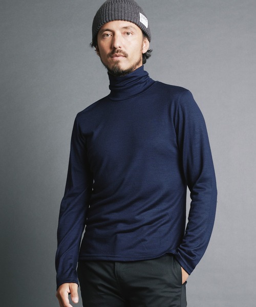 Magine(マージン)の「WOOL JERSEY TURTLE/N L/S:ウールジャージ タートルネック ロングスリーブ(ニット/セーター・メンズ・チャコールグレー/ブラック/ネイビー・44/46/48)」の21枚目の写真