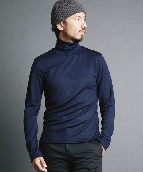 Magine(マージン)の「WOOL JERSEY TURTLE/N L/S:ウールジャージ タートルネック ロングスリーブ(ニット/セーター・メンズ・チャコールグレー/ブラック/ネイビー・44/46/48)」の22枚目の写真