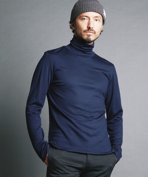 Magine(マージン)の「WOOL JERSEY TURTLE/N L/S:ウールジャージ タートルネック ロングスリーブ(ニット/セーター・メンズ・チャコールグレー/ブラック/ネイビー・44/46/48)」の20枚目の写真