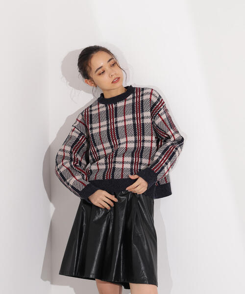 セール】モールチェックニット（ニット/セーター）｜N.（N. Natural