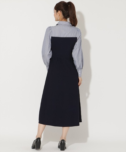 AND COUTURE(アンドクチュール)の「ニットビスチェ風スキッパーワンピース(ワンピース・レディース・ブラック系その他/ブルー系その他・FREE)」の11枚目の写真