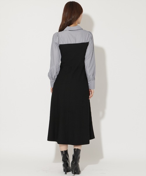 AND COUTURE(アンドクチュール)の「ニットビスチェ風スキッパーワンピース(ワンピース・レディース・ブラック系その他/ブルー系その他・FREE)」の7枚目の写真